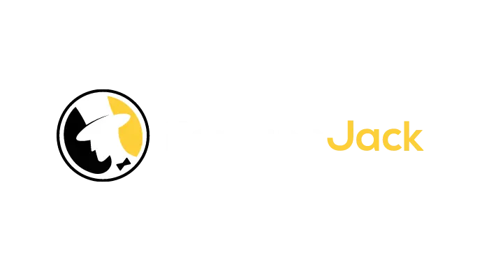 A colorful and stylish logo for FortuneJack Casino.