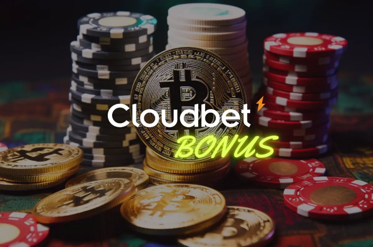 Cloudbet's enticing bonus banner, inviting players to explore lucrative rewards.
